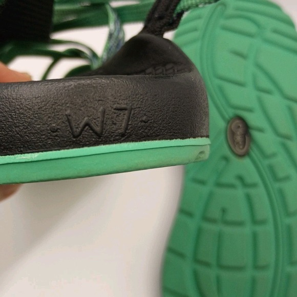 Chaco ZX/2 Cloud Sandals Adjustable‎ Straps Woven Design Women's Sz 7 Teal - Picture 9 of 10